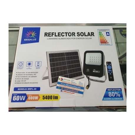 luminario reflector solar 60w mrfl-40