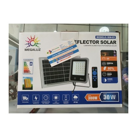 reflector solar con panel 30w rin-03