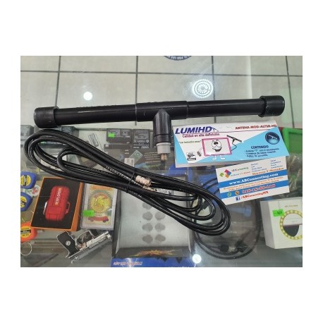 antena hd negra pvc