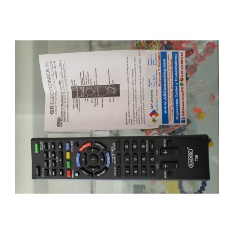 control para tv sony 125-739