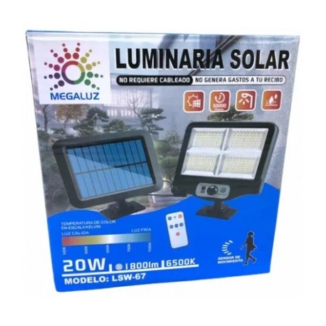 luminaria solar 20w lsw-67